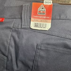 Bulwark FR iQ Series QP14NV4 Navy Flame Resistant Work Pants Men’s 56x37U NWT